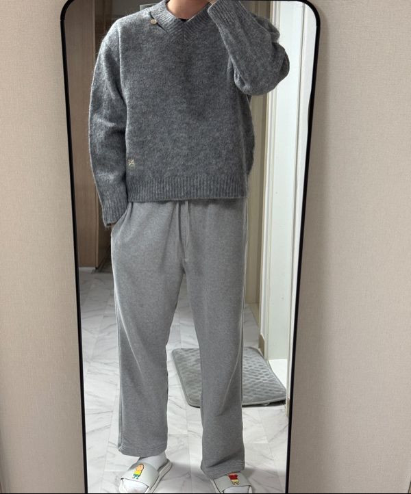 ◆SATUR◆ Essen Two Tone Mohair Pullover Knit Melange Gray S MUSINSA | SATUR Essen Two Tone Mohair Pullover Knit Melange Grey