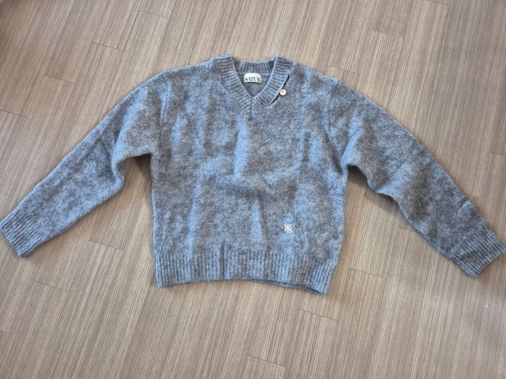 トップス SATUR Mohair Pullover Knit Melange Grey MUSINSA | SATUR Essen Two Tone Mohair Pullover Knit Melange Grey