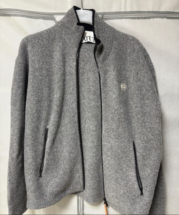 MUSINSA | SATUR Fluffy Wool Fleece Knit Zip-Up Brown