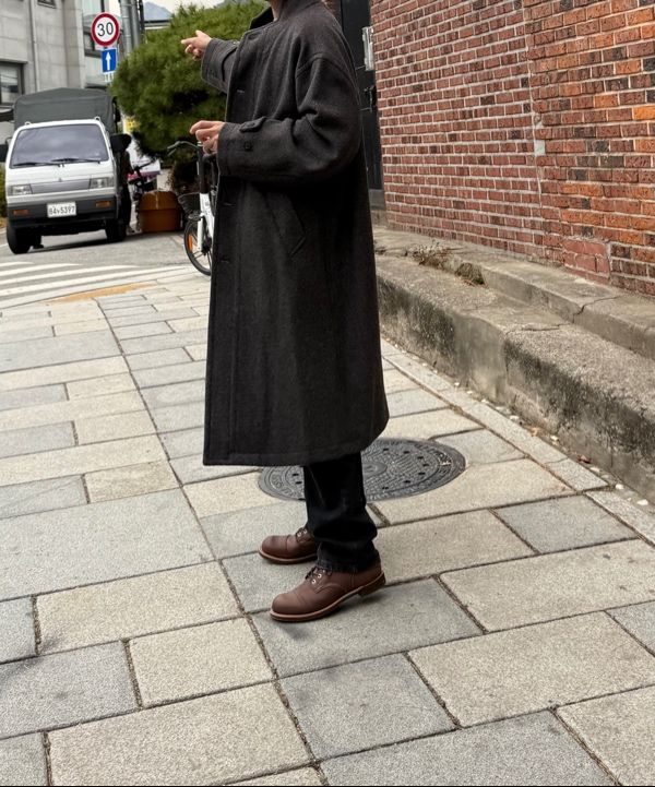 MUSINSA公式 | COOR カシミヤブレンドハイネックコート（シンダーグレー）