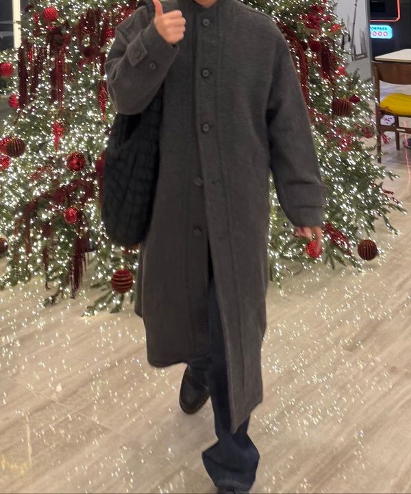 MUSINSA公式 | COOR カシミヤブレンドハイネックコート（シンダーグレー）