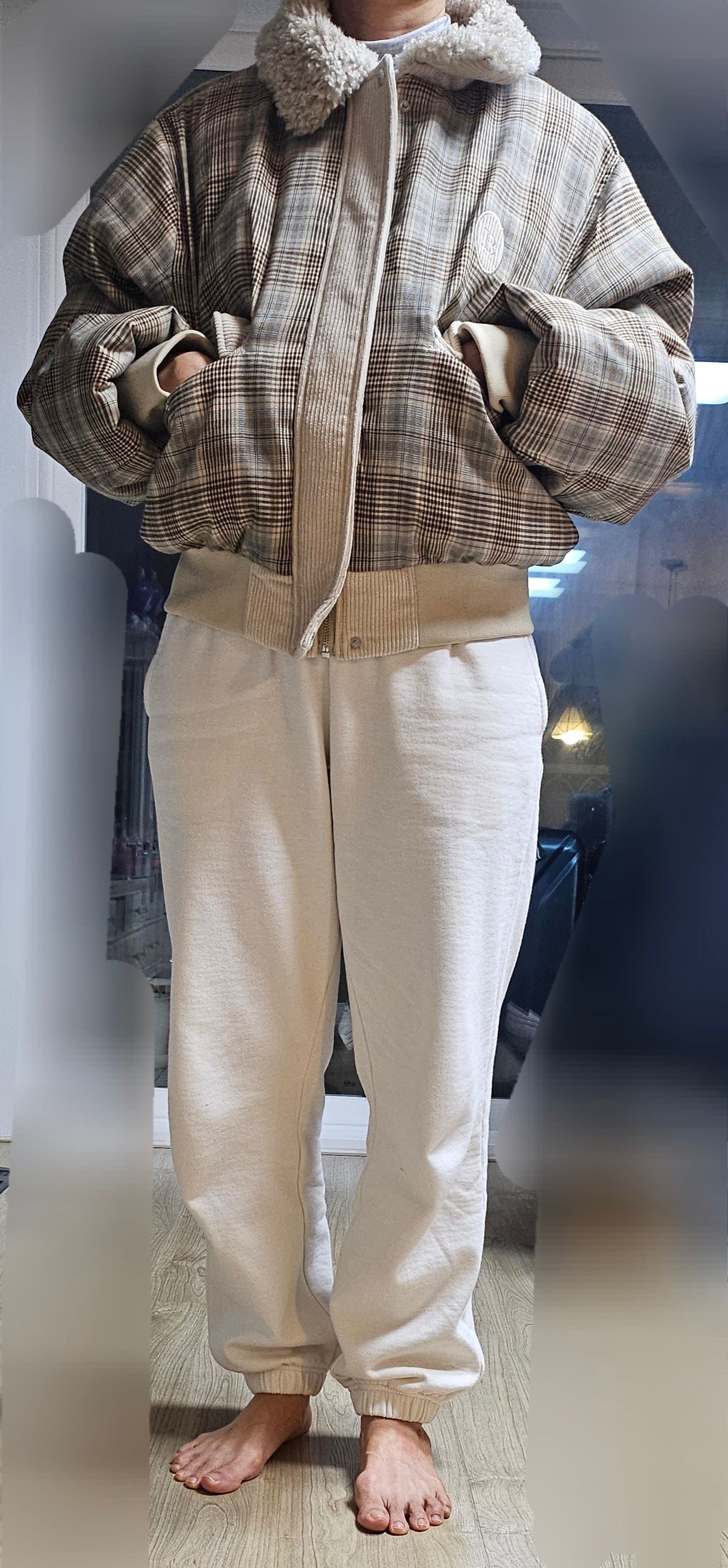 ジャケット [BITTER CELLS] Witty Puffer Jacket-Blue Check MUSINSA | BITTERCELLS Witty Puffer Jacket - Blue Check