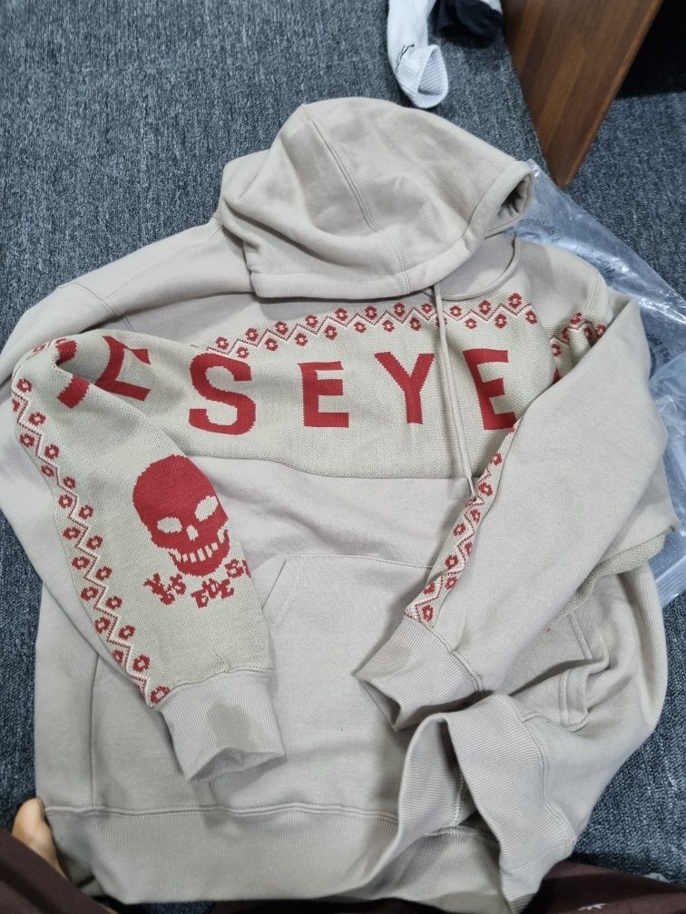◇YESEYESEE◇ YES Jacquard Skull Hoodie Stone MUSINSA公式 | YESEYESEE Y.E.S Jacquard Skull Hoodie Stone