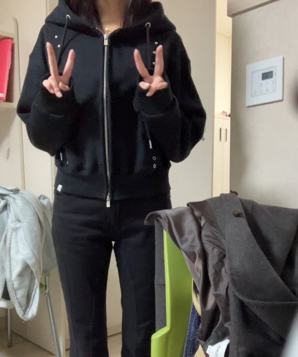 MUSINSA | ILLIGO Studded Hoodie Black