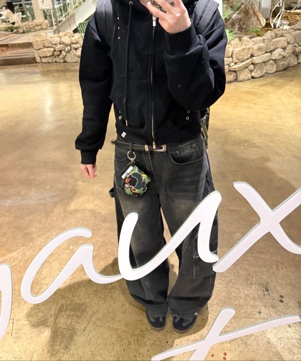 MUSINSA | ILLIGO Studded Hoodie Black