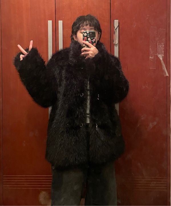 【即日発送】Illigo ファージャケット MUSINSA公式 | ILLIGO シアリングファージャケット ブラック