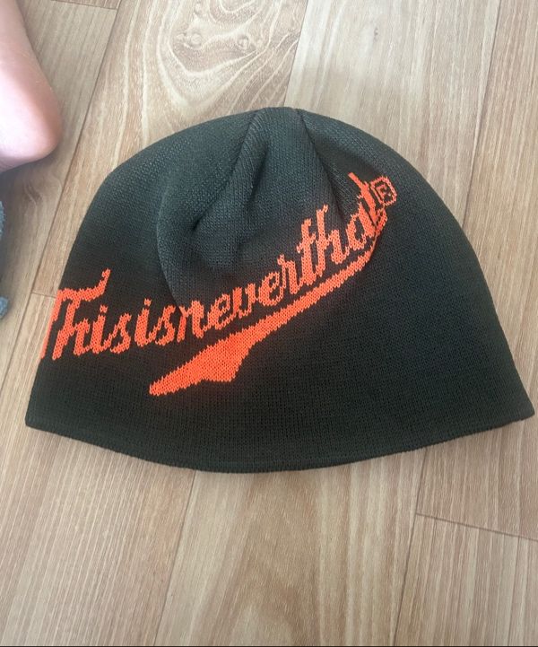 MUSINSA公式 | thisisneverthat Script Logo No Cuff Beanie Olive
