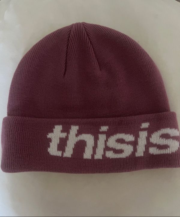 MUSINSA公式 | thisisneverthat HSP-Logo Big Cuff Beanie Dusty Pink