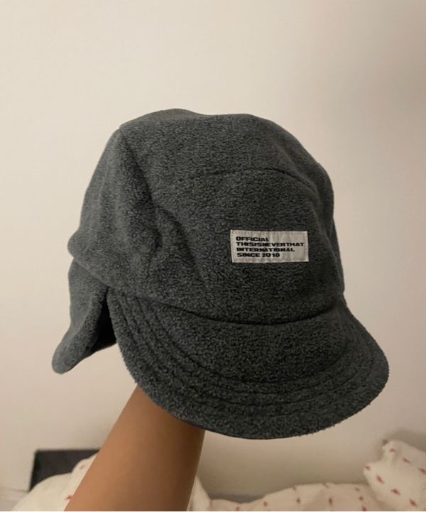 MUSINSA | thisisneverthat® Reversible Earflap Duckbill Cap Navy