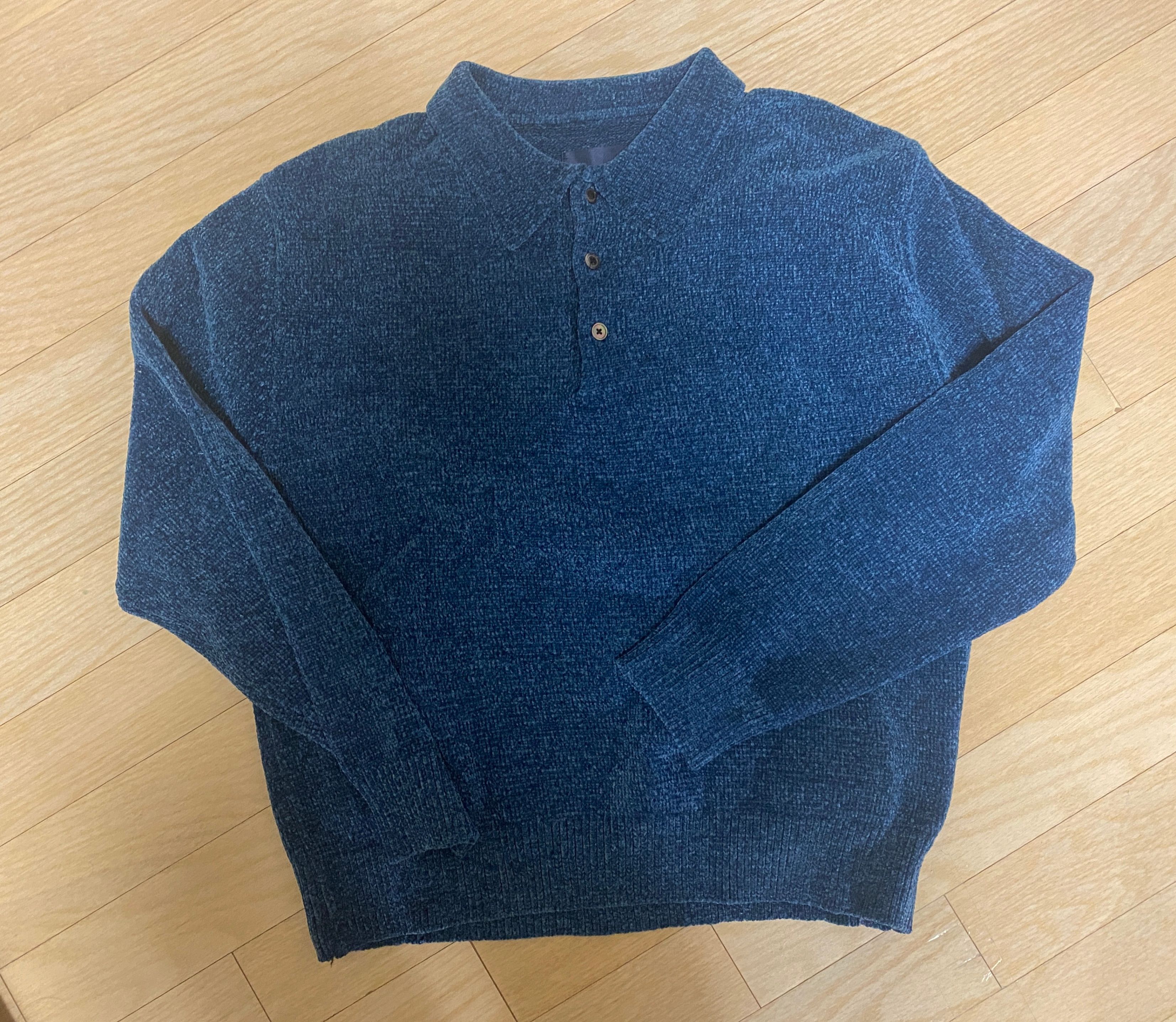MUSINSA公式 | thisisneverthat Velvet Knit Polo Blue
