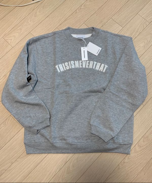 【THISISNEVERTHAT】Pocket Crewneck Heather Grey MUSINSA | thisisneverthat® Pocket Crewneck Heather Grey