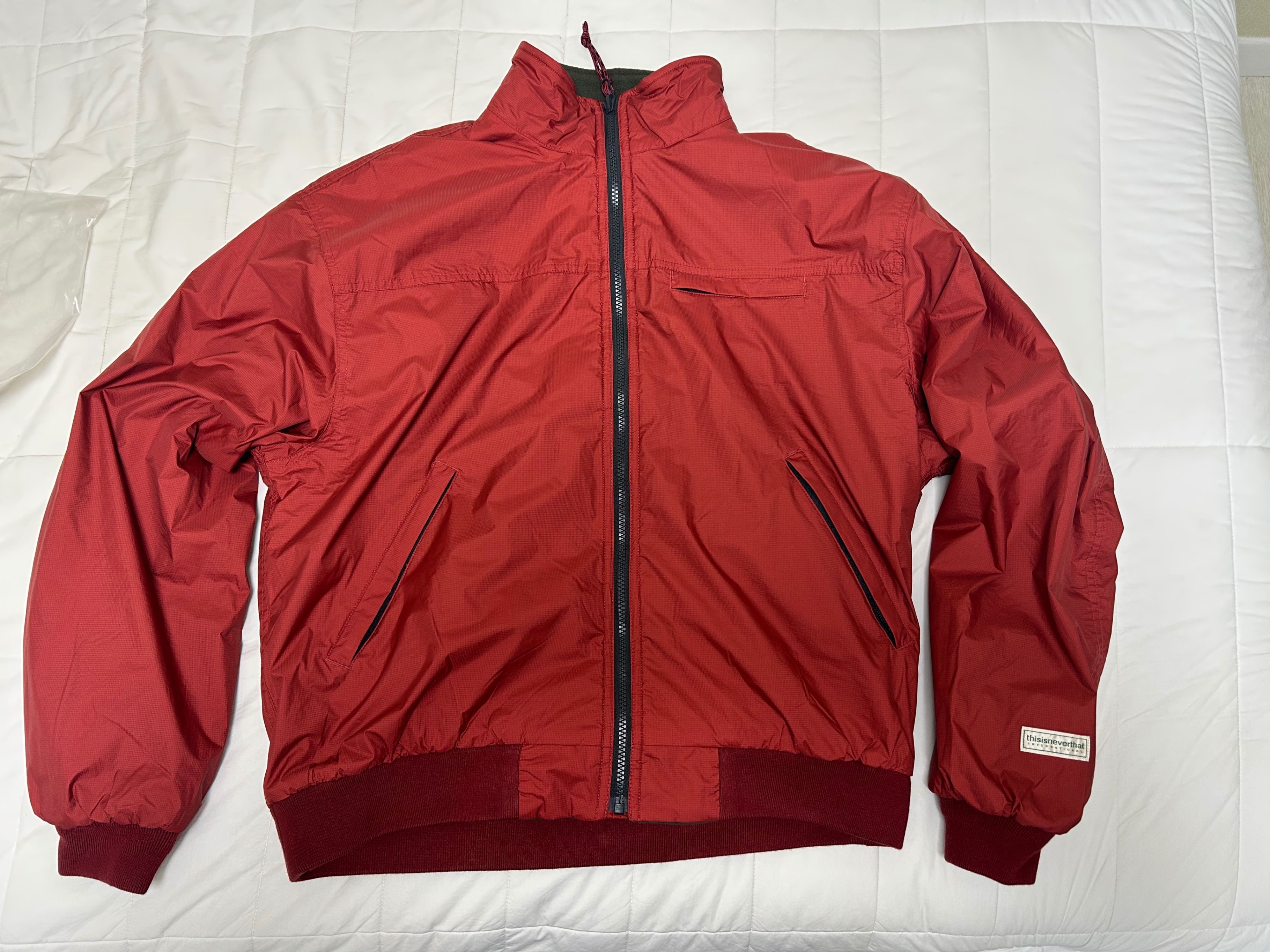 MUSINSA公式 | thisisneverthat Reversible Warm Up Jacket Red