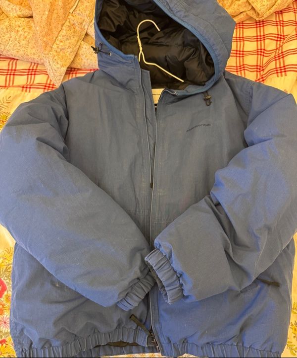 MUSINSA | thisisneverthat Washed Down Puffer Jacket Blue