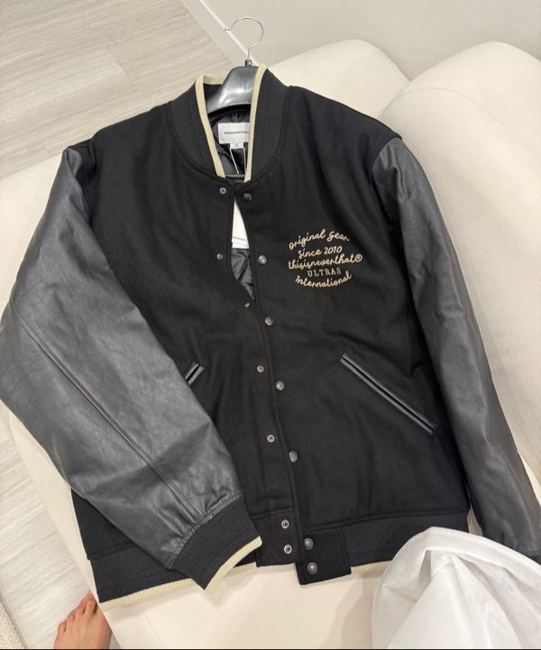 MUSINSA公式 | thisisneverthat® ULTRAS Varsity Jacket Black