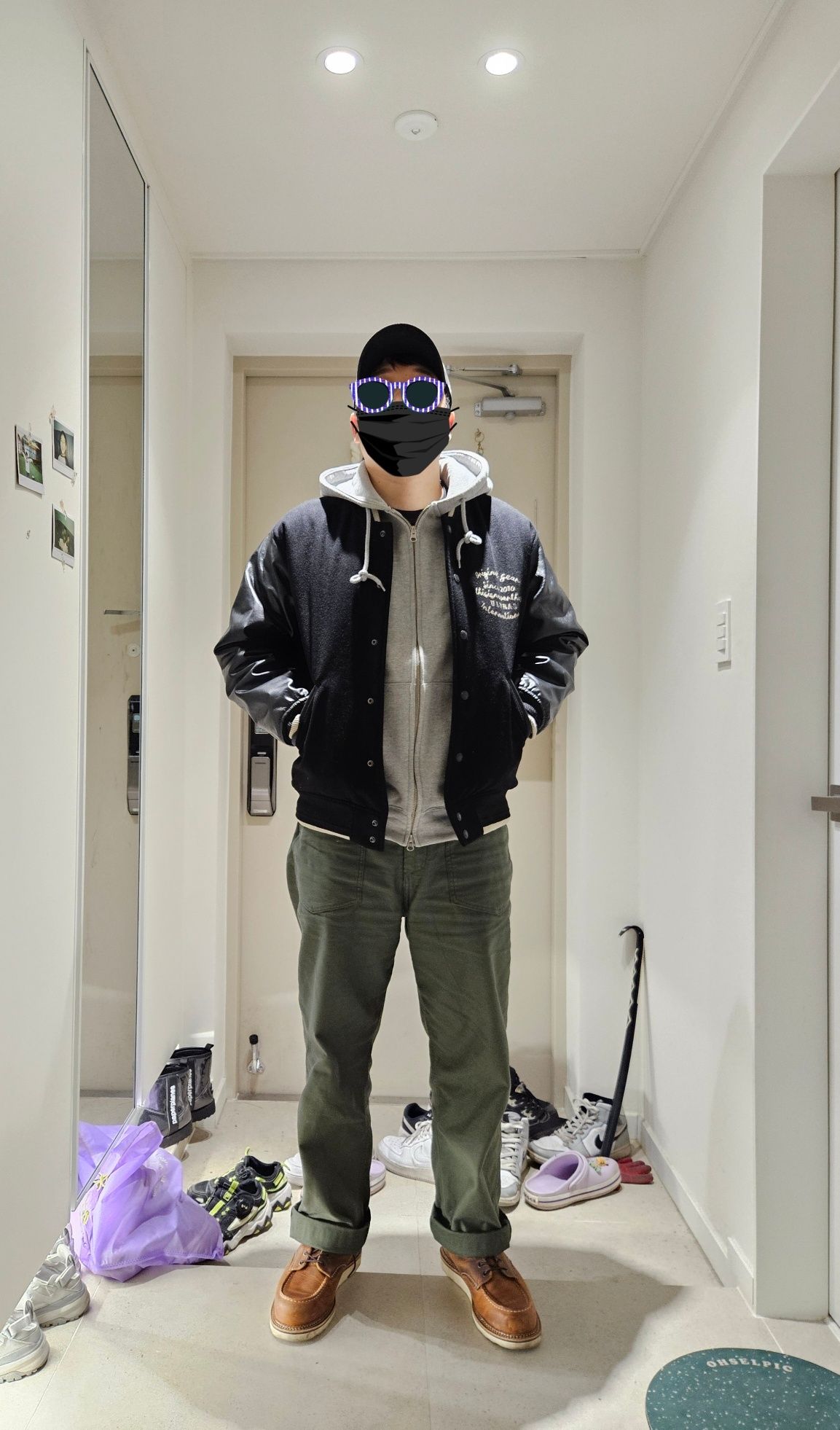 MUSINSA公式 | thisisneverthat ULTRAS Varsity Jacket Black