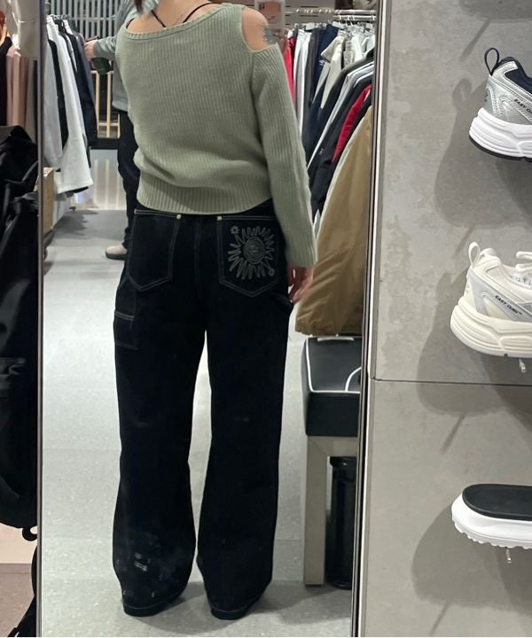 【AAKAM】Needlework Carpenter Denim Pants ★韓国人気★追跡付 AAKAM】Needlework Carpenter Denim Pants ☆韓国人気☆追跡付