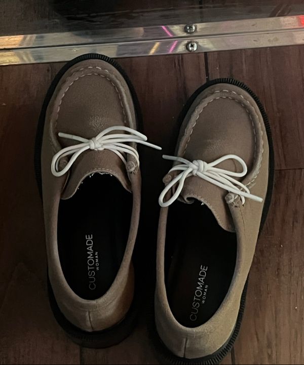 フラットシューズ ^custommade^ 45cm suede mock shoes sophie CW0069BE MUSINSA | CUSTOMADE WOMAN 4.5cm Suede Mock Shoes Sophie
