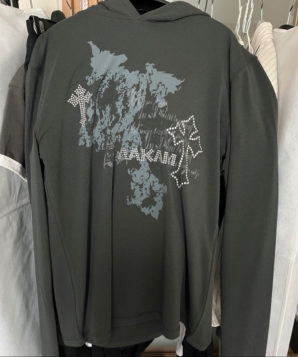 ☆AAKAM☆Studded CROS2 Hooded Long Sleeve 韓国発 MUSINSA公式 | AAKAM Studded CROS2 Hooded Long Sleeve (Black)