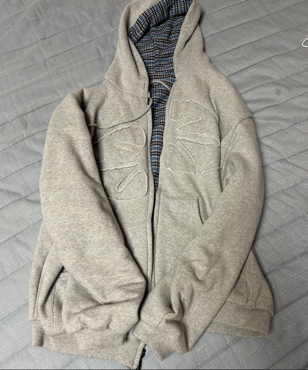 MUSINSA ERTR リバーシブル パーカー フーディ チェック ブルー MUSINSA | ERTR Reversible Check Hoodie Zip-Up Skyblue