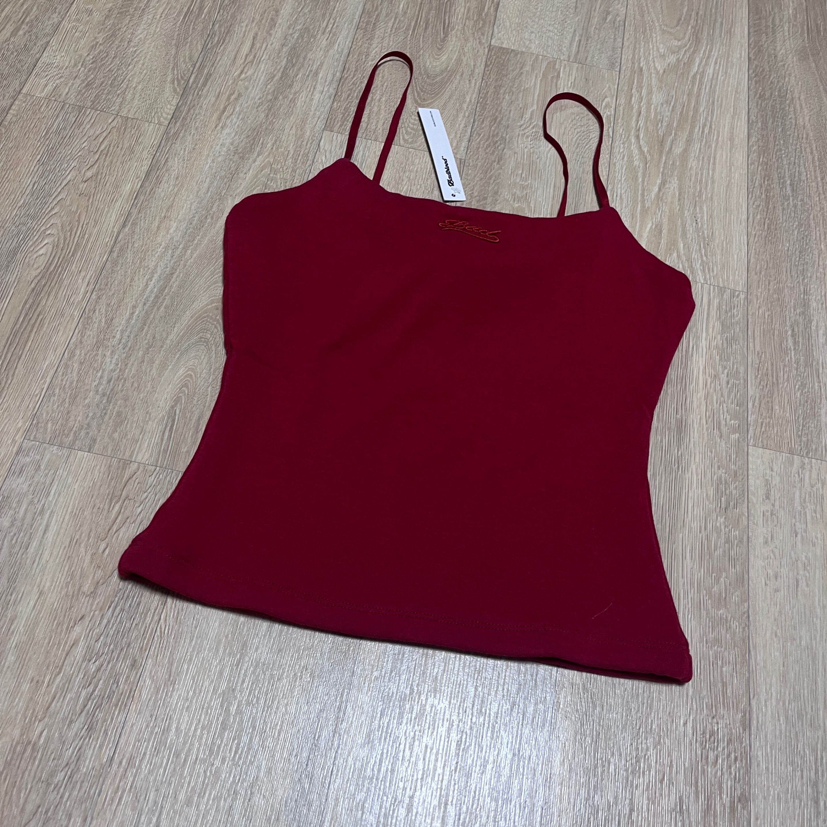 ◆BADBLOOD◆ Beyond Soft Cammy Tank Tobacco w-tnk24-069 MUSINSA | BADBLOOD Beyond Soft Cami Tank - Carmine