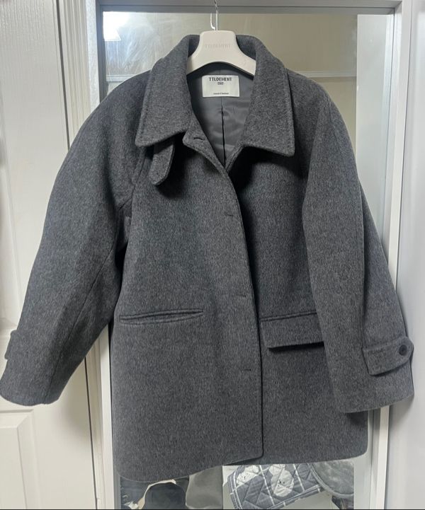 MUSINSA | TTUDEMENT CLASSIC WOOL HALF COAT MELANGE GREY