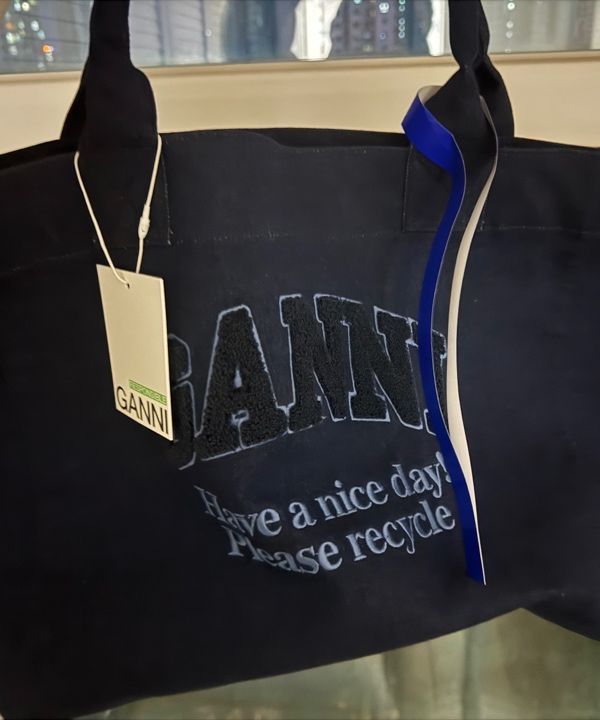 MUSINSA | GANNI XXL Denim Shopper Bag - Dark Navy / A6278642