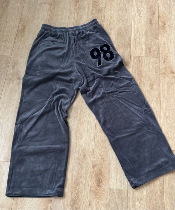 ★AAKAM★ 98 Patch Velour Pants Blue AK24PT33BL MUSINSA | AAKAM 98 Patch Velour Pants (Blue)