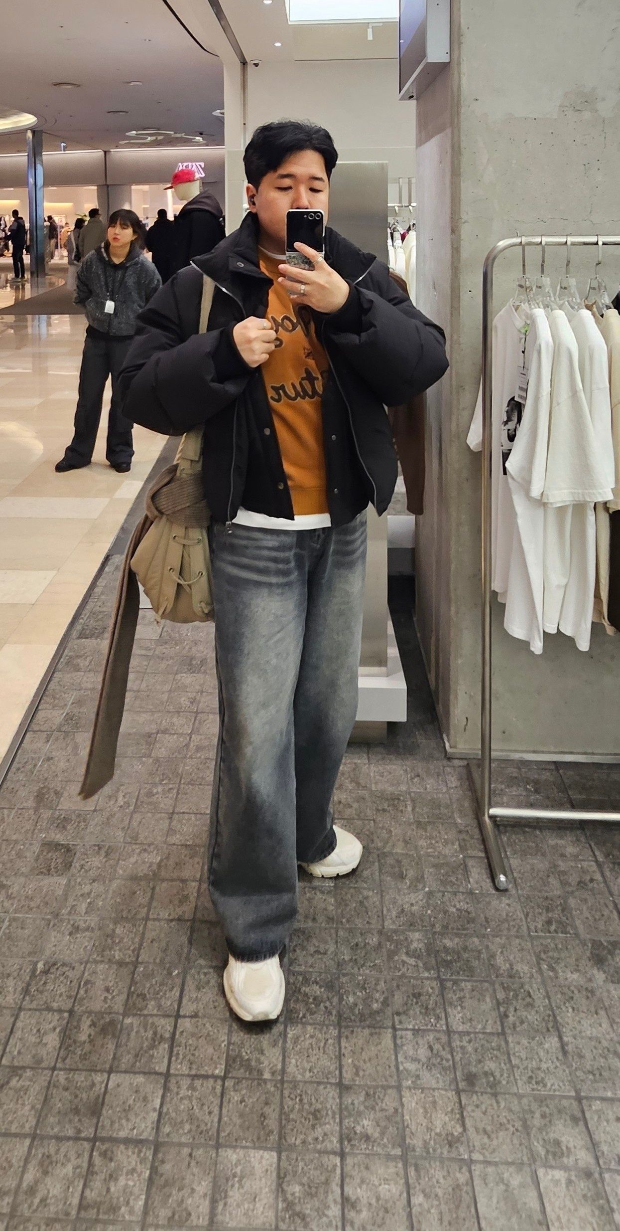 スウェット・トレーナー [SATUR]Bon Voyage Boucle Brushed Sweatshirt Orange Brown Bon Voyage Boucle Sweatshirt - Orange Brown | ファッション