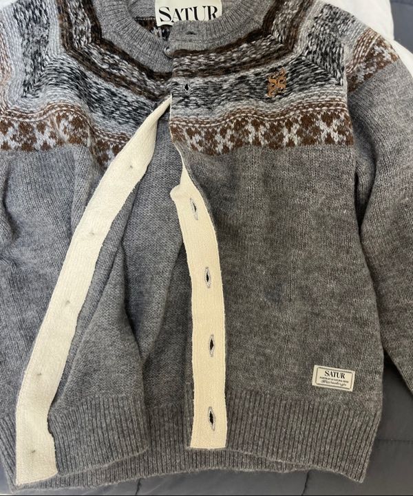 MUSINSA | SATUR Nordic reverse knit cardigan natural beige