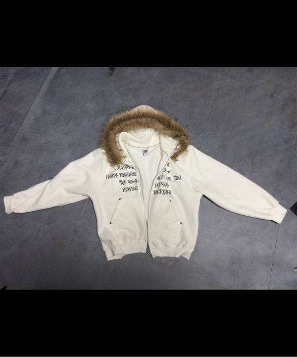 MUSINSA | LUV IS TRUE FS LETTER HOOD ZIPUP(WHITE)