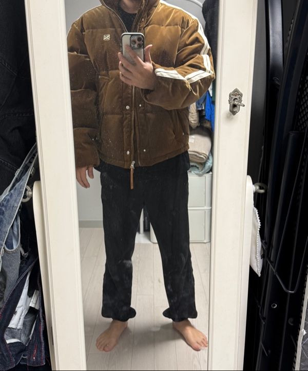 MUSINSA | SATUR Lawton Corduroy Duck Down Padding Brown