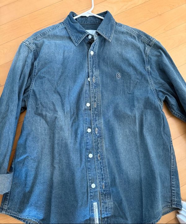 COVERNATのWashed Denim Half Shirt 全2色 MUSINSA公式 | COVERNAT Washed denim half shirt Blue