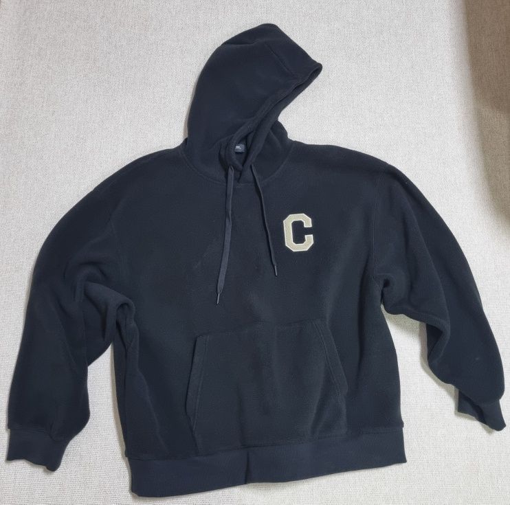 MUSINSA | COVERNAT C Logo Fleece Overfit Hoodie Navy