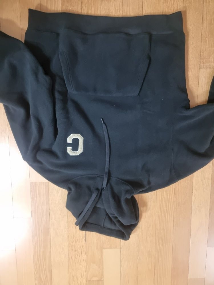 MUSINSA | COVERNAT C Logo Fleece Overfit Hoodie Navy