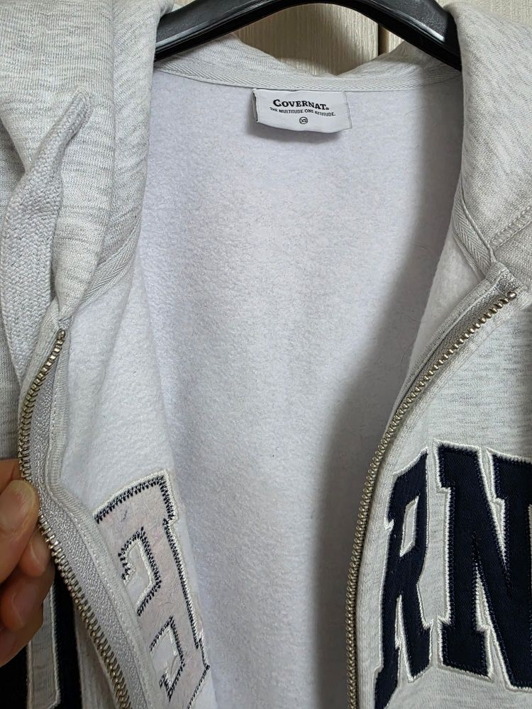パーカー・フーディ COVERNAT Arch Logo Drop Fit Hoodie Heather Grey Arch Logo Hoodie Zip-Up Heather Gray - Covernat | 60