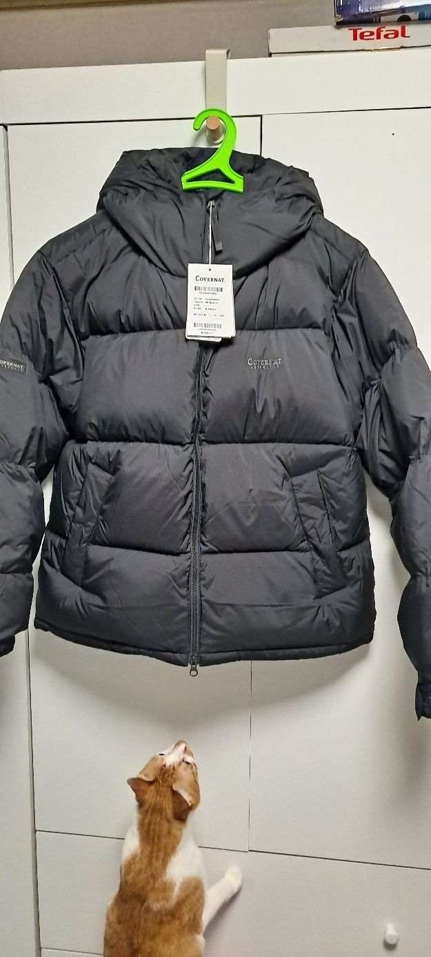 [COVERNAT]24FW★韓国人気★CIVIC ORIGIN HOODIED SHORT PUFFER Covernat Unisex RDS Civic Hoodie Short Puffer Black | Puffer