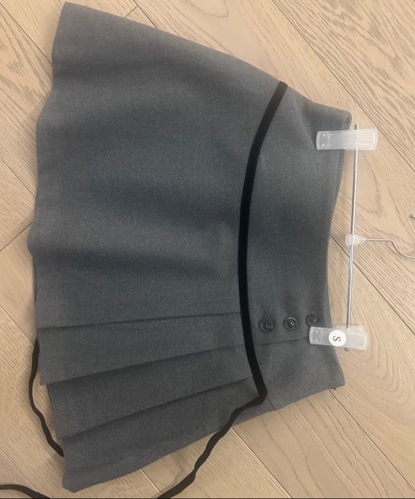 MUSINSA | LETTER FROM MOON Minute Ribbon Pleated Skirt (Gray)