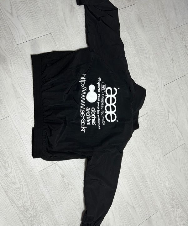 MUSINSA | AEAE WEB LOGO TEAM JACKET [BLACK]