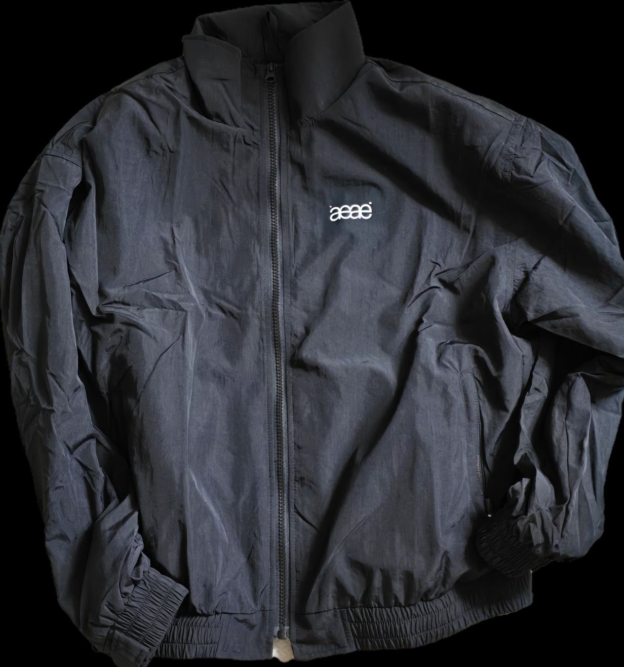 MUSINSA公式 | AEAE WEB LOGO TEAM JACKET [BLACK]