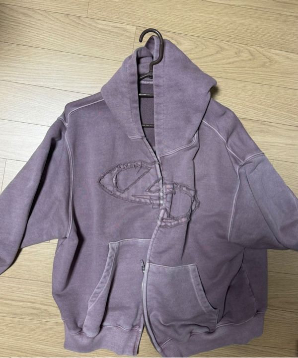 【LORES】25ss Blur L-oval Dyed Zip Hoodie MUSINSA | LORES Blur L-oval Dyed Zip Hoodie - Blue