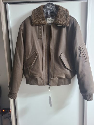 MUSINSA公式 | LMOOD A2 Aviator Cowhide Mustang Jacket Tan Brown