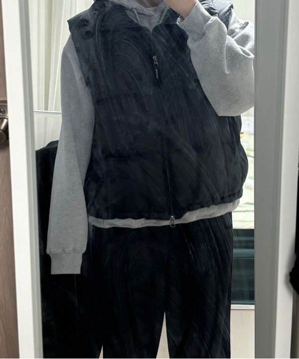★MATIN KIM★BIG LOGO POINT DOWN VEST★ MUSINSA | MATIN KIM BIG LOGO POINT DOWN VEST FOR WOMEN IN BLACK
