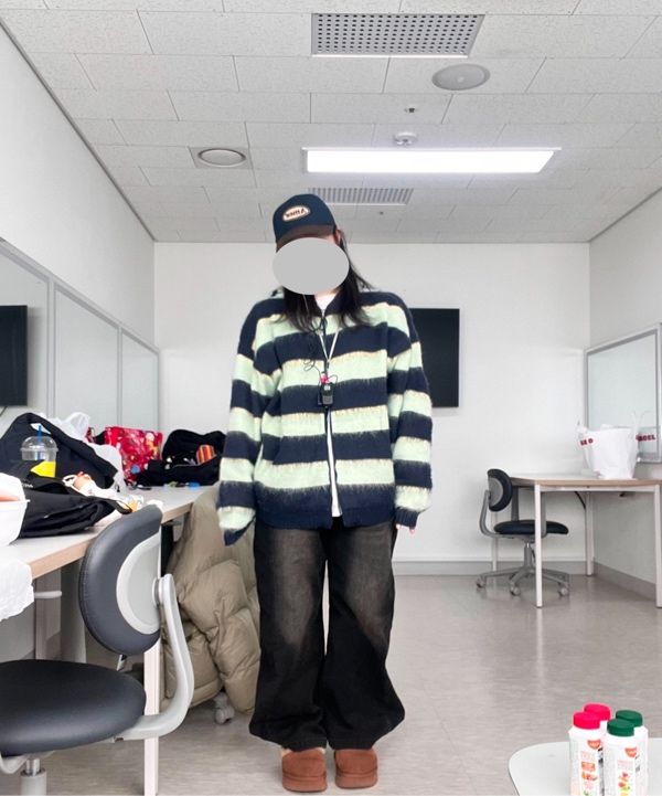 アウターその他 XTONZ XTK108 T-shirt striped mohair knit hooded zip-up BLACK MUSINSA | XTONZ XTK108 Triste Stripe Mohair Knit Hooded Zip