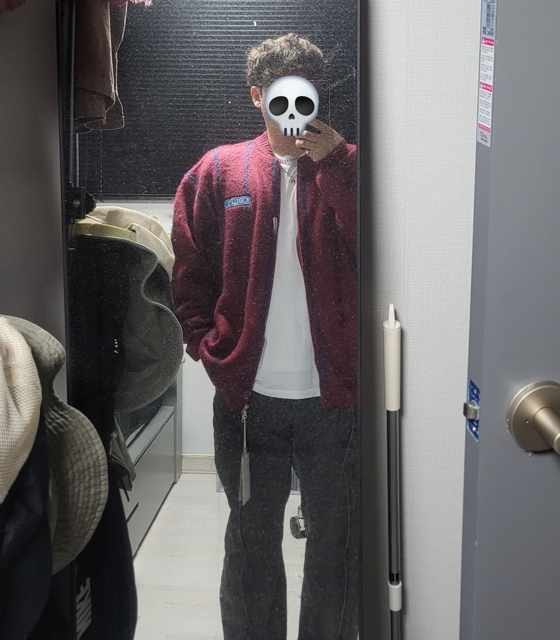 アウターその他 XTONZ XTK111 Teff Mohair Knit Zip-up BURGUNDY XTK111BG MUSINSA公式 | XTONZ XTK111 Tape Mohair Knit Zip-up (BURGUNDY)