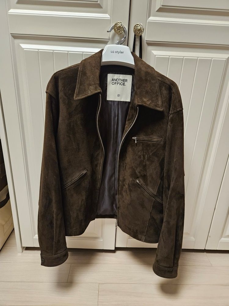 MUSINSA公式 | ANOTHER OFFICE Leather Work Jacket (Dark Brown)
