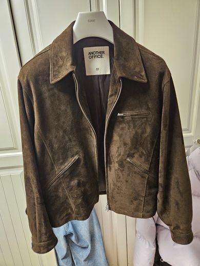 MUSINSA | ANOTHER OFFICE Leather Work Jacket (Dark Brown)