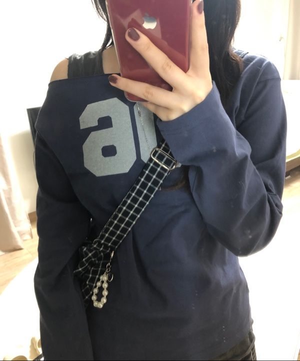 MUSINSA | fennec [PERSONAL SPACE] LASSIE BAG - CHECK NAVY