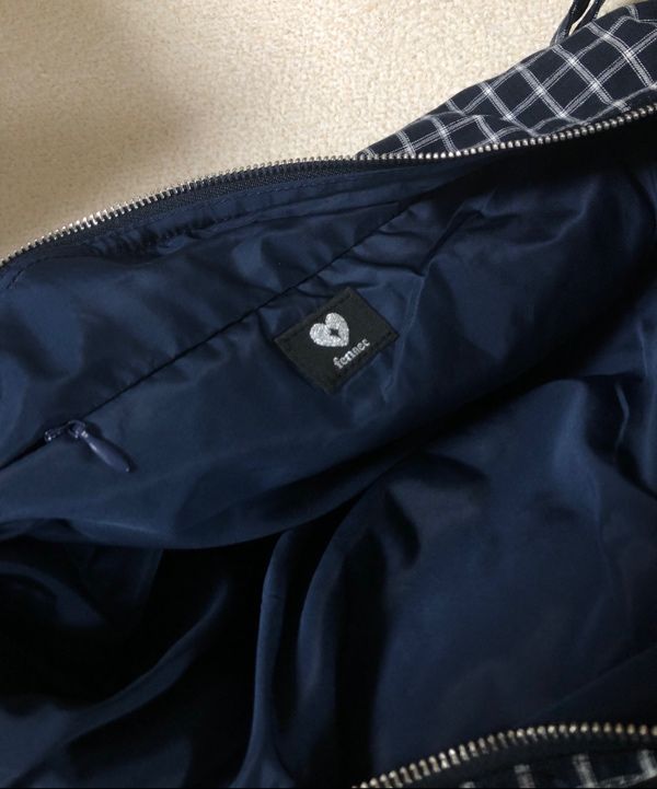 MUSINSA | fennec [PERSONAL SPACE] LASSIE BAG - CHECK NAVY