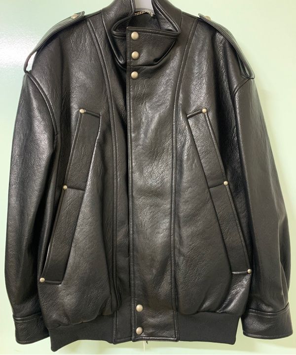 ムン MUSINSA公式 | MOONSUN UNISEX, 4 Pocket Oversized Leather Blouson