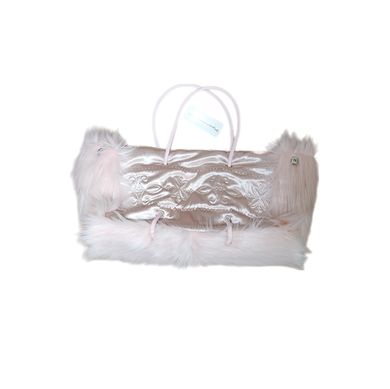 SCULPTOR Fluffy Slouchy Satin Bag ホワイト